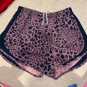 Nike pro animal print shorts